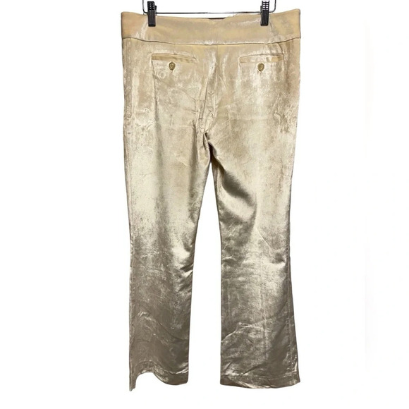 Woman’s bebe brand velour pants. Boot cut mid rise in cream Size 8. - Picture 2 of 7
